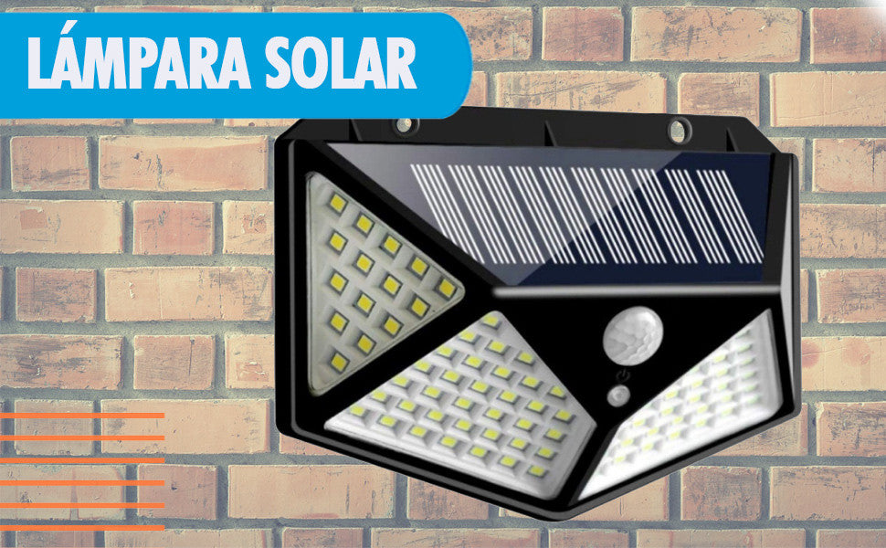 Lampara Solar 100 leds (2 X 1)